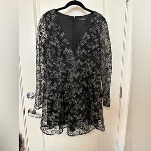 Lulu’s Black Patterned Dress with Tags